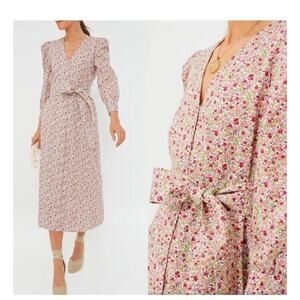 NWT Tuckernuck HYACINTH HOUSE Pink Floral Nellie Maxi Dress Medium
